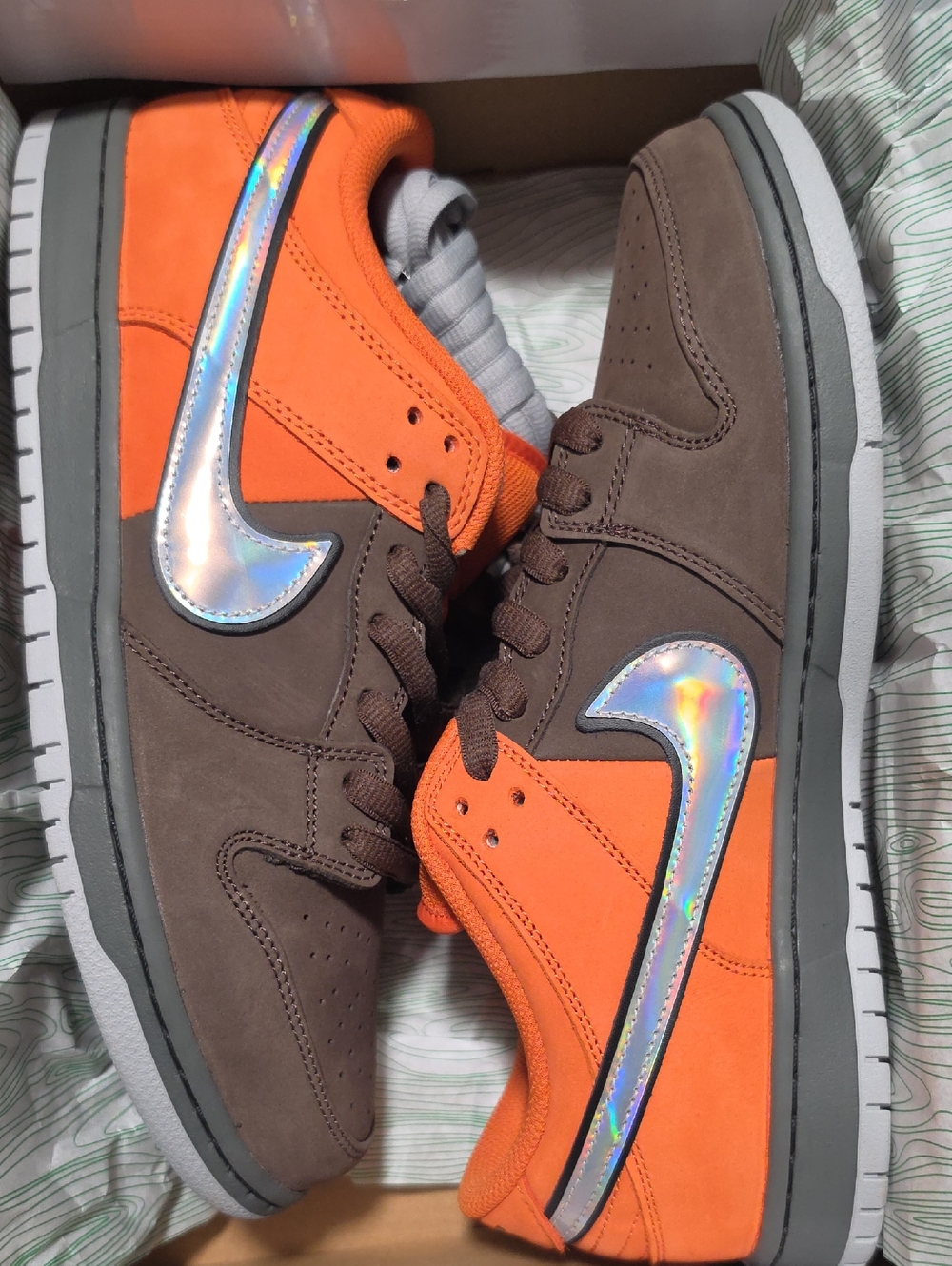 Nike SB Dunk Low Pro in Safety Orange and Wolf Grey